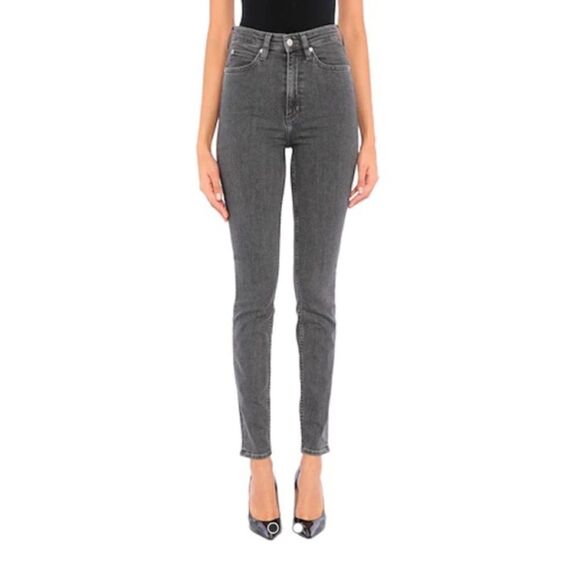 New CALVIN KLEIN SZ 31 - BLACK WASH LEGGINGS DENIM - Picture 1 of 6